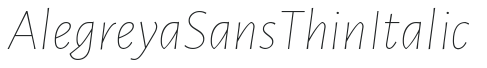 Alegreya Sans Thin Italic preview