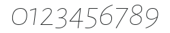Alegreya Sans Thin Italic numbers preview
