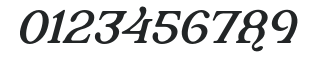 Alembic-RegularItalicTwo numbers preview