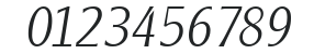 AlexanderBecker-ExtraLight Italic numbers preview
