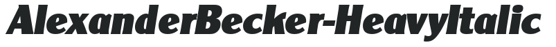 AlexanderBecker-Heavy Italic preview