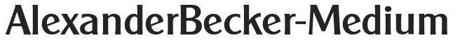 AlexanderBecker-Medium letters preview