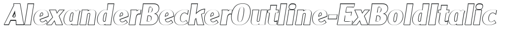 AlexanderBeckerOutline-ExBold Italic preview