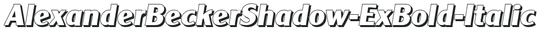 AlexanderBeckerShadow-ExBold-Italic preview