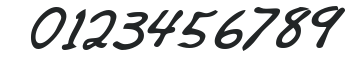 AlexsHand Bold Italic numbers preview