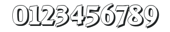 AliBeckerShadow-ExtraBold-Regular numbers preview