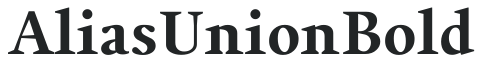 Alias UnionBold letters preview