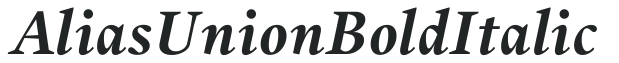 Alias UnionBold Italic preview