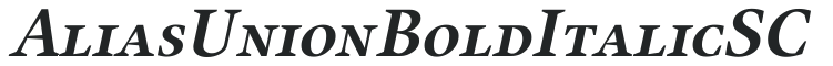 Alias UnionBold Italic SC preview