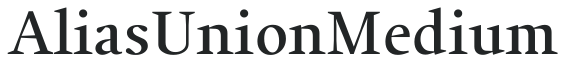 Alias UnionMedium letters preview