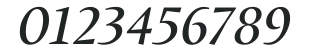 Alias UnionMedium Italic numbers preview