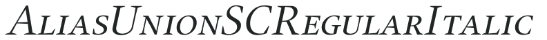Alias UnionSC Regular Italic preview