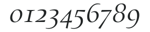Alias UnionSC Regular Italic numbers preview