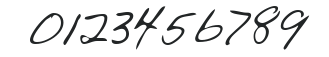 AllensHandItalic numbers preview
