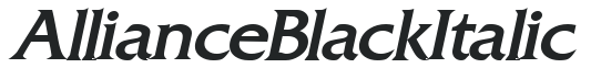 Alliance BlackItalic preview