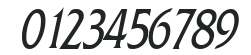 AllianceCondensed Italic numbers preview