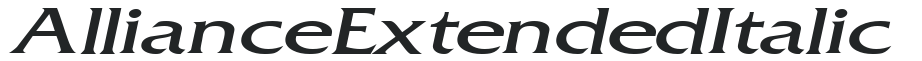 AllianceExtended Italic preview