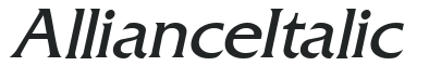 Alliance Italic preview