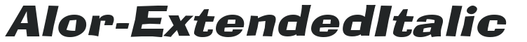 Alor-Extended Italic preview