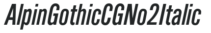 Alpin Gothic CG No2 Italic preview