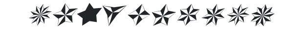 AltemusStarsItalic numbers preview