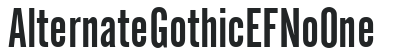 AlternateGothicEF NoOne preview
