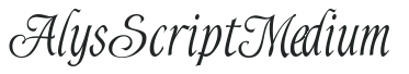 Alys Script Medium letters preview