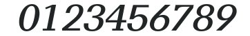 AlyssaOpti-Italic numbers preview