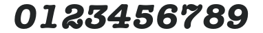 AmTypewriterEF-BoldItalic numbers preview