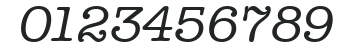 AmTypewriterMdITC-Italic numbers preview