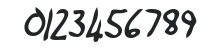 AmandasHand Bold Italic numbers preview