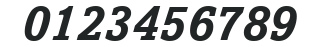 Amasis MT Bold Italic numbers preview