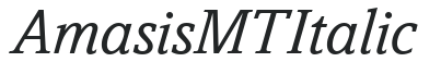 Amasis MT Italic preview
