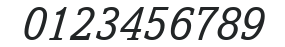 Amasis MT Italic numbers preview