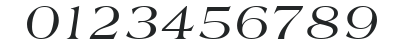 Ambassador Italic numbers preview