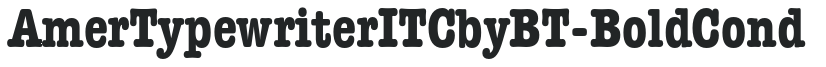 AmerTypewriterITCbyBT-BoldCond preview