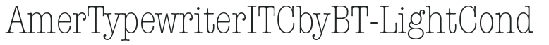 AmerTypewriterITCbyBT-LightCond preview