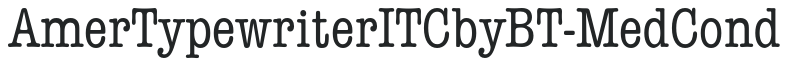 AmerTypewriterITCbyBT-MedCond preview