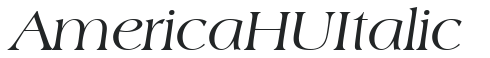 America HU Italic preview