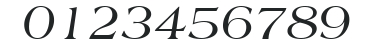 America HU Italic numbers preview