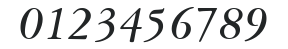 American Garamond HU Bold Italic numbers preview