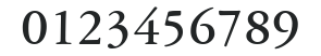 American Garamond HU Bold numbers preview