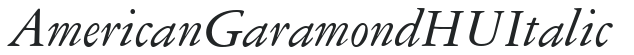 American Garamond HU Italic preview