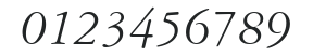 American Garamond HU Italic numbers preview