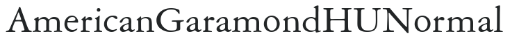 American Garamond HU Normal preview