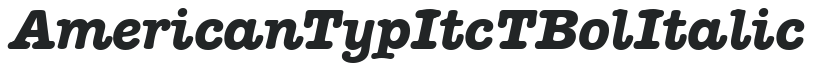 AmericanTypItcTBol Italic preview