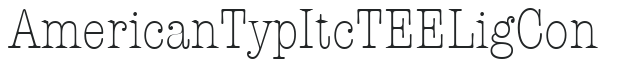 AmericanTypItcTEELigCon preview