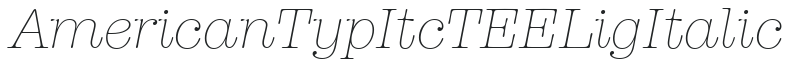 AmericanTypItcTEELig Italic preview