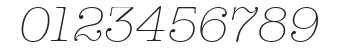 AmericanTypItcTEELig Italic numbers preview