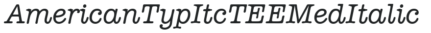 AmericanTypItcTEEMed Italic preview